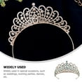 thumbnail image 3 of Toyvian Women Wedding Headpieces Sky-blue Zinc Alloy Crown 1Pcs, 3 of 5