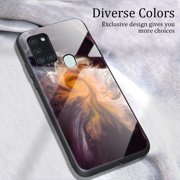 Allytech Galaxy A21s Cover, A21s Case, Slim Fit Wireless Charging Support Heavy Duty Defender Shockproof Anti-scratch Back Cover Case for Samsung Galaxy A21s, Orange Marble