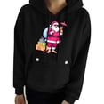 thumbnail image 4 of qucoqpe Womens Christmas Hooded Sweatshirt with Pocket Long Sleeve Oversized Pullover Hoodies for Women, 4 of 7