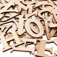 thumbnail image 5 of 52 Pieces A-Z Wooden Capital Letters Wood Lower Case Letters Embellishment for, 5 of 8