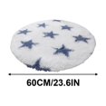 Apmemiss Christmas Clearance! Bedroom Striped Round Silk Wool Carpet