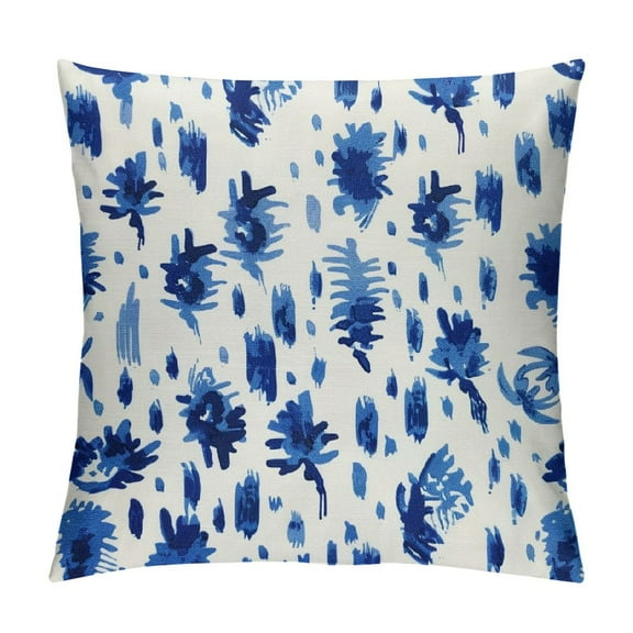 Qinduosi Blue and White Dot Pillow Covers Inch Set of Blue Modern Abstract Stripe Pillows Boho Throw Pillow Covers Farmhouse Pillowcases Linen Cushion Cover for Couch Bed Sofa Chair