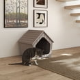 thumbnail image 3 of Yardgrace Weatherproof Cat House, Indoor/Outdoor Wooden-Style Shelter for Cats & Small Pets, Light Coffee, UV & Mildew Resistant, Easy Assembly, 3 of 9