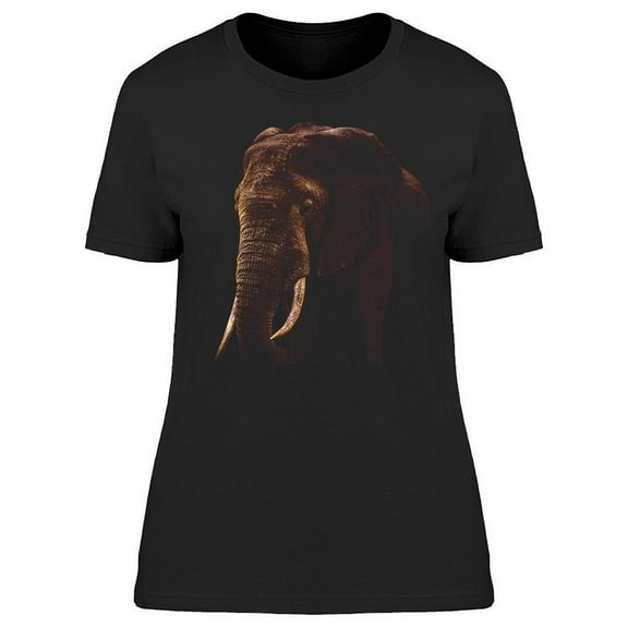 Portrait Dark Elephant T-Shirt Women -Image by Shutterstock, Female XX-Large
