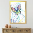 thumbnail image 3 of Designart 'Iridiscent Colorful Butterfly' Traditional Framed Art Print, 3 of 4