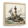 thumbnail image 2 of Designart "Moody Scenery Of The Lighthouse" Lighthouses Floater Framed Wall Art Prints, 2 of 5