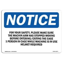OSHA Notice Sign - For Your Safety Please Make Sure The Machine | Plastic Sign | Protect Your Business, Work Site, Warehouse & Shop Area |  Made in the USA