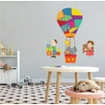 thumbnail image 2 of DAYCARE - Kids Playroom Kindergarten Multicolored Daycare Art Decoration Children Animals Toys Hot Air Balloon Design Vinyl Child Care Wall Decal 27" x 30", 2 of 3