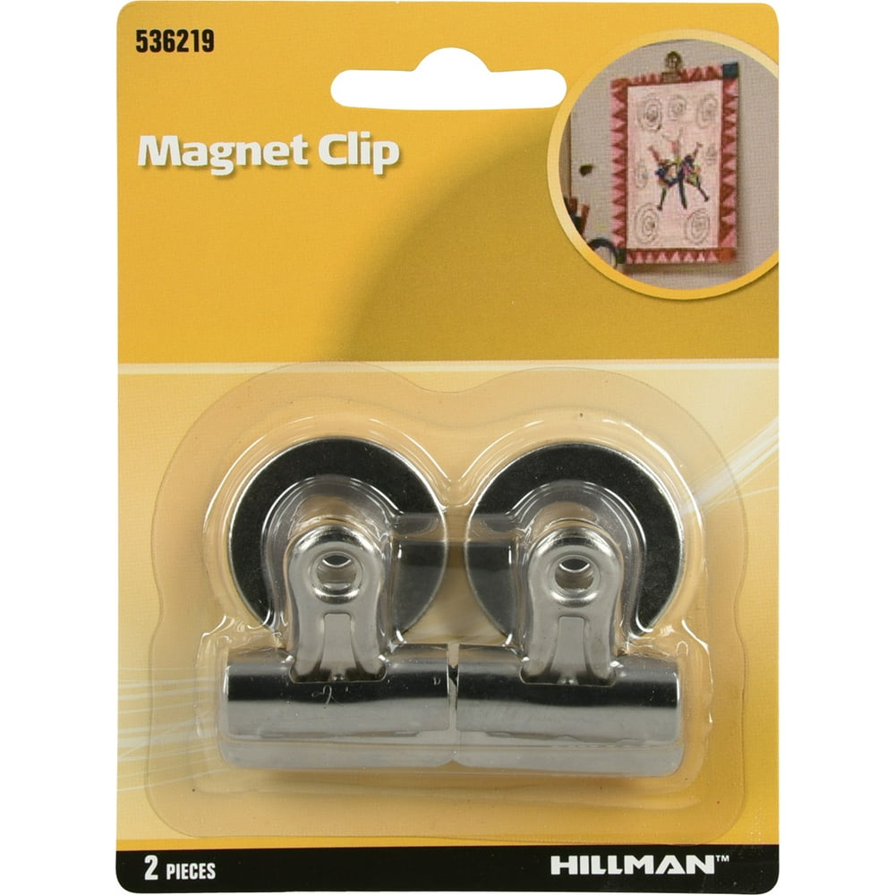 Hillman Clip (for Lightweight Items), Silver, 2 Pack 536219