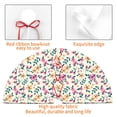 thumbnail image 4 of Lsque Cute Flower Print Christmas Tree Skirt, Tree Skirt with Ties or Velcro, Perfect for Holiday Decorations, Halloween, and New Year-30", 4 of 7