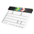 thumbnail image 2 of Claqueta de escena de director de acrílico de 30x25 CMherramienta de fotografía de película de acción de director profesionalpara películas/programas televisión(Pizarra blanca de rayas de colores) Unbranded 2212200023512, 2 of 7