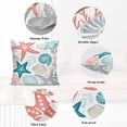 thumbnail image 5 of Decorative Throw Pillow Covers 20x20 Inch Set of 2 Teal Starfish Home Decor Pillow Cases for Couch, Marine Life Ocean Coastal Coral Cushion Case for Living Room Bedroom Bed Car Chair, 5 of 9