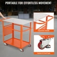 thumbnail image 3 of 36" x 24" Welding Table, 600 Lbs Heavy Duty Steel Welding Fixture Table with 5/8 Inch Holes and Pegboard, Industrial Welding Workbench with Wheels for Shop Garage, 3 of 8