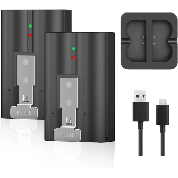Batería de repuesto de 6040 mAh x 2 con cargador para Ring Doorbell