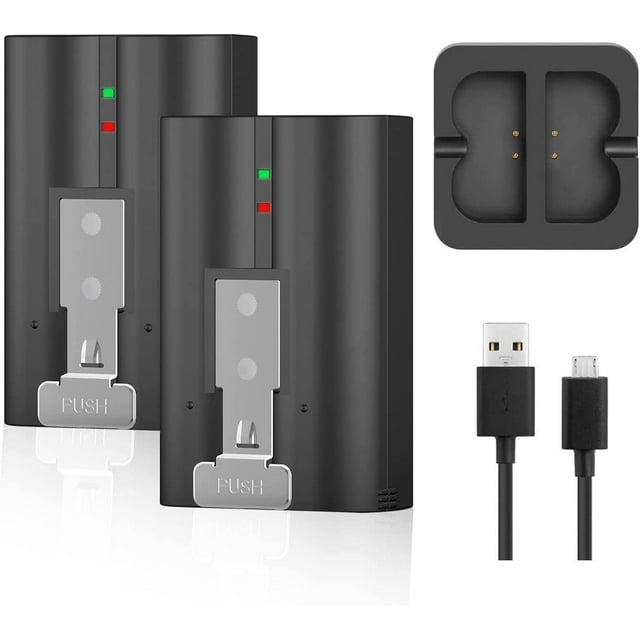 Batería de repuesto de 6040 mAh x 2 con cargador para Ring Doorbell