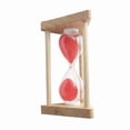 thumbnail image 2 of Reloj de arena con marco de madera rojo y azul, 1/3/5/10 minutos, 30/90 segundos., 2 of 9
