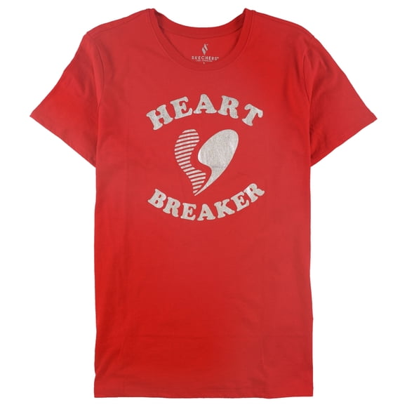 Skechers Womens Heart Breaker Graphic T-Shirt red 2XL