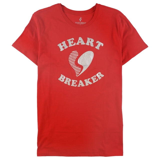 Skechers Womens Heart Breaker Graphic T-Shirt red 2XL