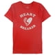 thumbnail image 1 of Skechers Womens Heart Breaker Graphic T-Shirt red 2XL, 1 of 2