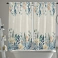 thumbnail image 3 of Christmas Eucalyptus Kitchen Curtain 2 Panels Curtains 84 Inch Length, Curtains Rod Pocket Curtains Window Drapes Treatment Window Cafe Curtains 52''''x84'''' Winter Snowflake Farmhouse Flower, 3 of 5