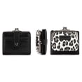 thumbnail image 4 of Montana West Wrangler Women's RFID-Blocking Leopard Print Wallet - Compact Bifold Credit Card Holder with Kiss Clasp, Black, 4 of 7