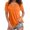Orange, variant on Lixiuxyad Women's Casual Solid Color V Neck Regular T Shirt Top For Everyday Wear Trendy Casual,Blue L