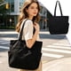 thumbnail image 1 of Canvas Tote Bag Large Capacity Shoulder Bag For Women Casual Handbag For Work School Travel Daily Use, 1 of 6