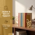 thumbnail image 3 of Unique Bargains 2Pcs Decorative Metal Minimalist Humanoid Book Ends Gold 3.1*2.5*7.7inch, 3 of 5