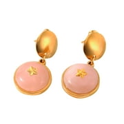 NUOKO Earrings Gold Plated Circle Star Earrings