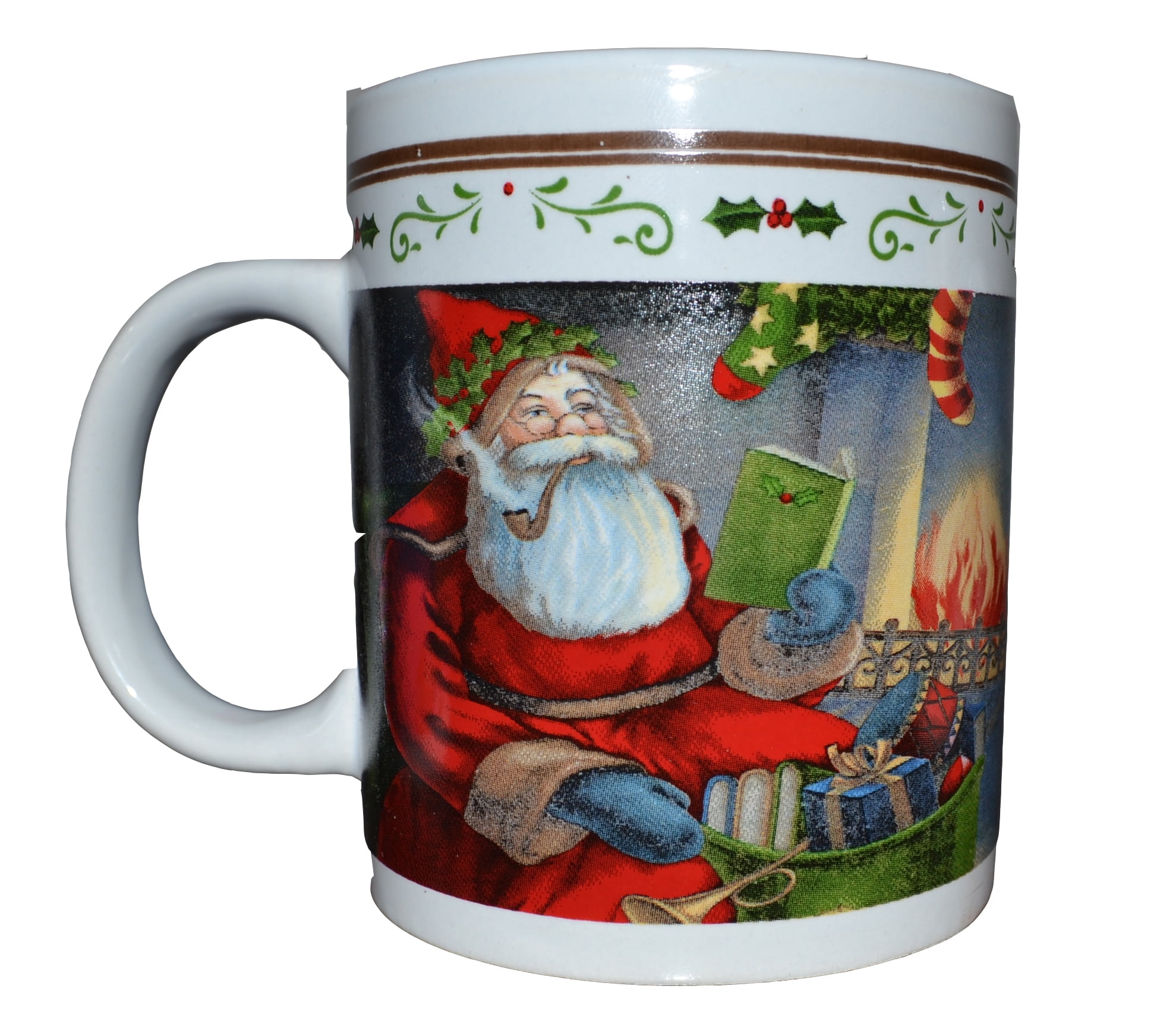 Christmas Season Assorted Decorative Novelty Mugs (Santa Reading