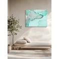 thumbnail image 5 of Aqua Marble Wall Art for Living Room,Canvas Picture Wall Decor for Bathroom Bedroom,Modern Abstract Waves Silvery Farmhouse Painting Artwork for Office Kitchen Hallway Dining Room Home Decor 16"x20", 5 of 8