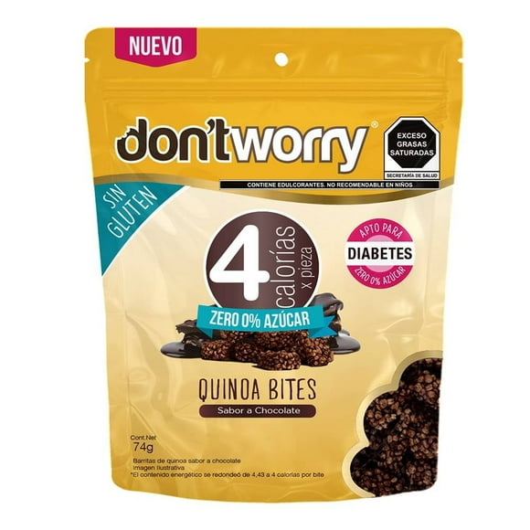 Quinoa Don't Worry bites sabor chocolate 74 g