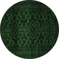 thumbnail image 1 of Ahgly Company Indoor Round Persian Emerald Green Traditional Area Rugs, 6' Round, 1 of 4