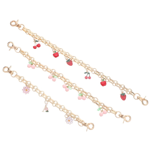 unbranded 3Pcs Golden Metal Purse Strap Extender Chain Elegant Design for Bag Decoration