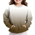 thumbnail image 5 of Erwazi Kids Athletic Sweatshirts with Pockets Boys Girls Casual Long Sleeve No Hoodies Sweatshirt Soft Warm Fall Winter Trendy Pullover Tops, 5 of 6