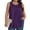 Purple, variant on FDGIU Women's Summer 2025 Plus Size Peplum Tank Tops - V Neck Sleeveless Pleated Blouse for Beach and Office Wear