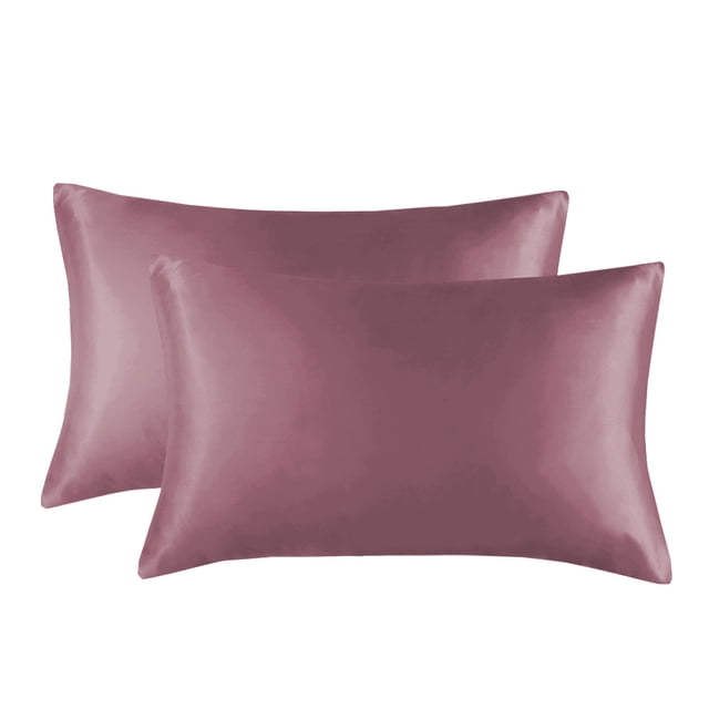 Funda de almohada de seda sintética Funda de almohada Funda de almohada de lijado Funda de almohada de color sólido
