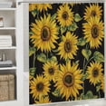 thumbnail image 6 of Patifu Sunflowers Shower Curtain Set with Hooks, Premium Polyester Fabric, Waterproof, Easy Installation, HD Print, Bathroom Decor 69"x72, 6 of 7