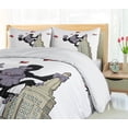 thumbnail image 5 of Ambesonne Animal Duvet Cover Sets, King Monkey Cartoon, 2-Queen, Beige Black and Red, 5 of 7