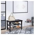 3Tier Shoe Rack Bench, Standing Wood Entryway Shoe Storage Organizer