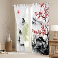 thumbnail image 3 of Homewish Red Peach Blossom Curtains Pack of 2 (42x84 Each),Japanese Fuji Mountain Curtains Blackout,Japanese Style Bedroom Curtains For Men Women,Super Cozy Room Decor, 3 of 6