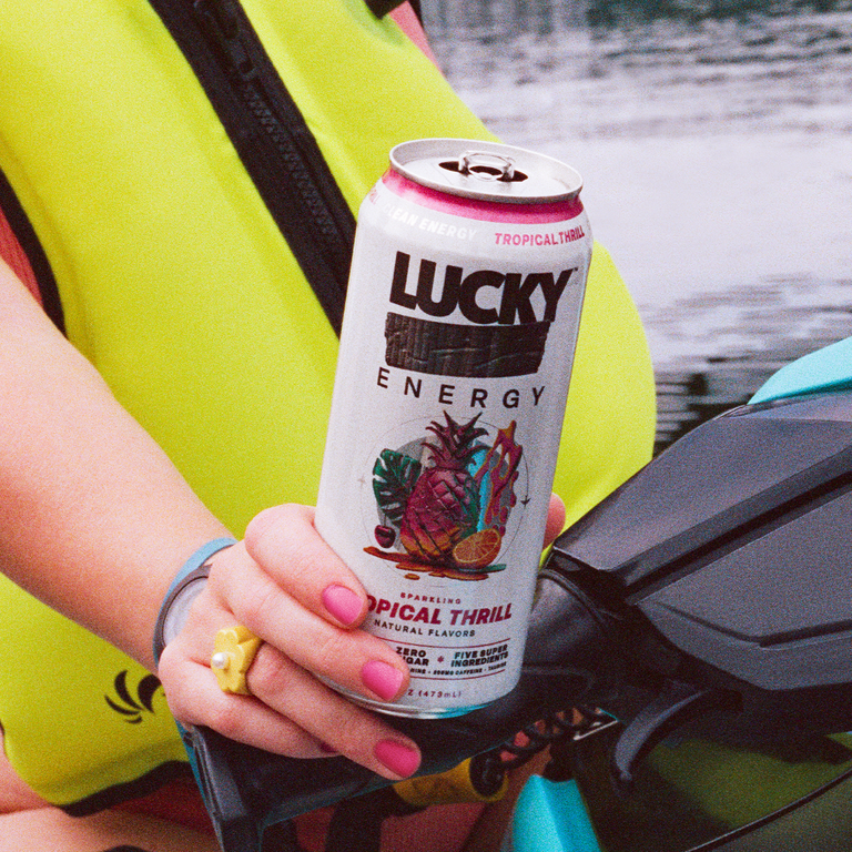 Lucky Energy Sugar-Free Energy Drinks, Tropical Terror, 200mg