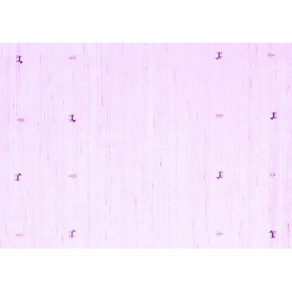 Ahgly Company Indoor Rectangle Solid Purple Modern Area Rugs, 4' x 6'
