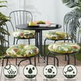 thumbnail image 6 of Greendale Home Fashions Palm Leaves Multicolor 15 in. Round Outdoor Reversible Bistro Seat Cushion (Set of 2), 6 of 7