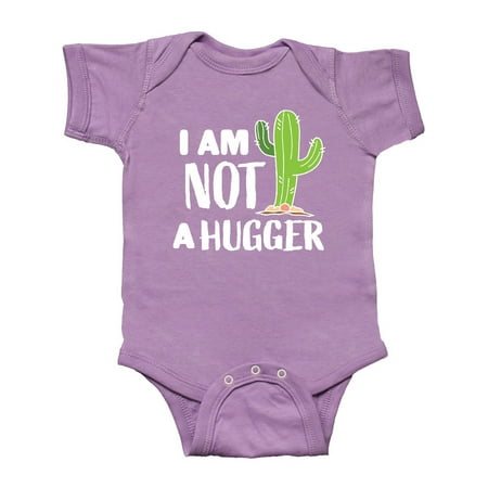 

Inktastic I am Not a Hugger with Cactus Gift Baby Boy or Baby Girl Bodysuit