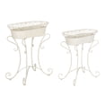 thumbnail image 3 of SAFAVIEH Hendrick Solid Outdoor Patio Planters, Pearl White, Set of 2, 3 of 8