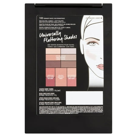 Revlon Eyes, Cheeks + Lips Palette 100 Romantic Nudes: Shadow .04 Oz., Blush .13 Oz., Lipstick .03 Oz., Lip Gloss .03 Oz.