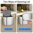 thumbnail image 5 of Contenedor de Abono Colgante Acero Inoxidable, Basura Montado en la Pared 1,05 Galones con Tapa, para Puerta Gabinete Cocina, 5 of 5