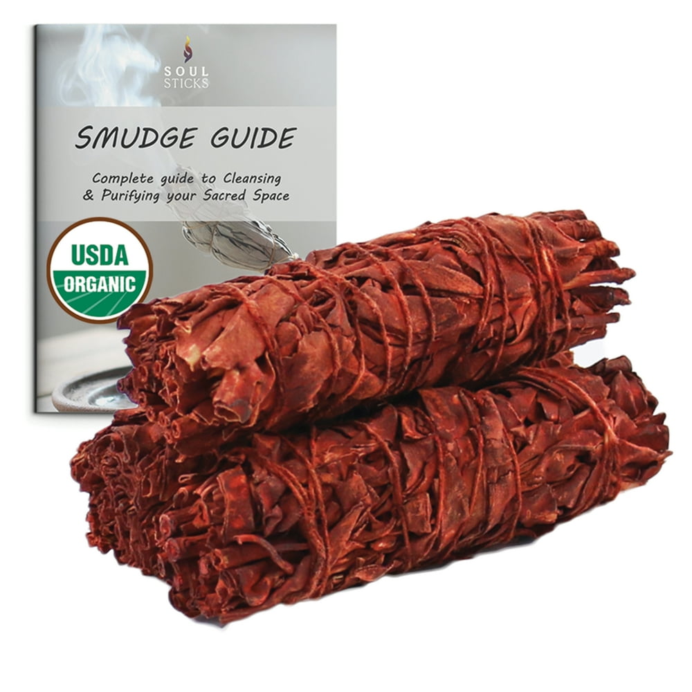 Dragon's Blood Sage Pack of 3 Bundles & Smudge Guide for Smudging