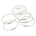 thumbnail image 1 of 10Pcs Screw Locking Stainless Steel Wire Keychain for Key Ring Cable Outdoor Hik, 1 of 1